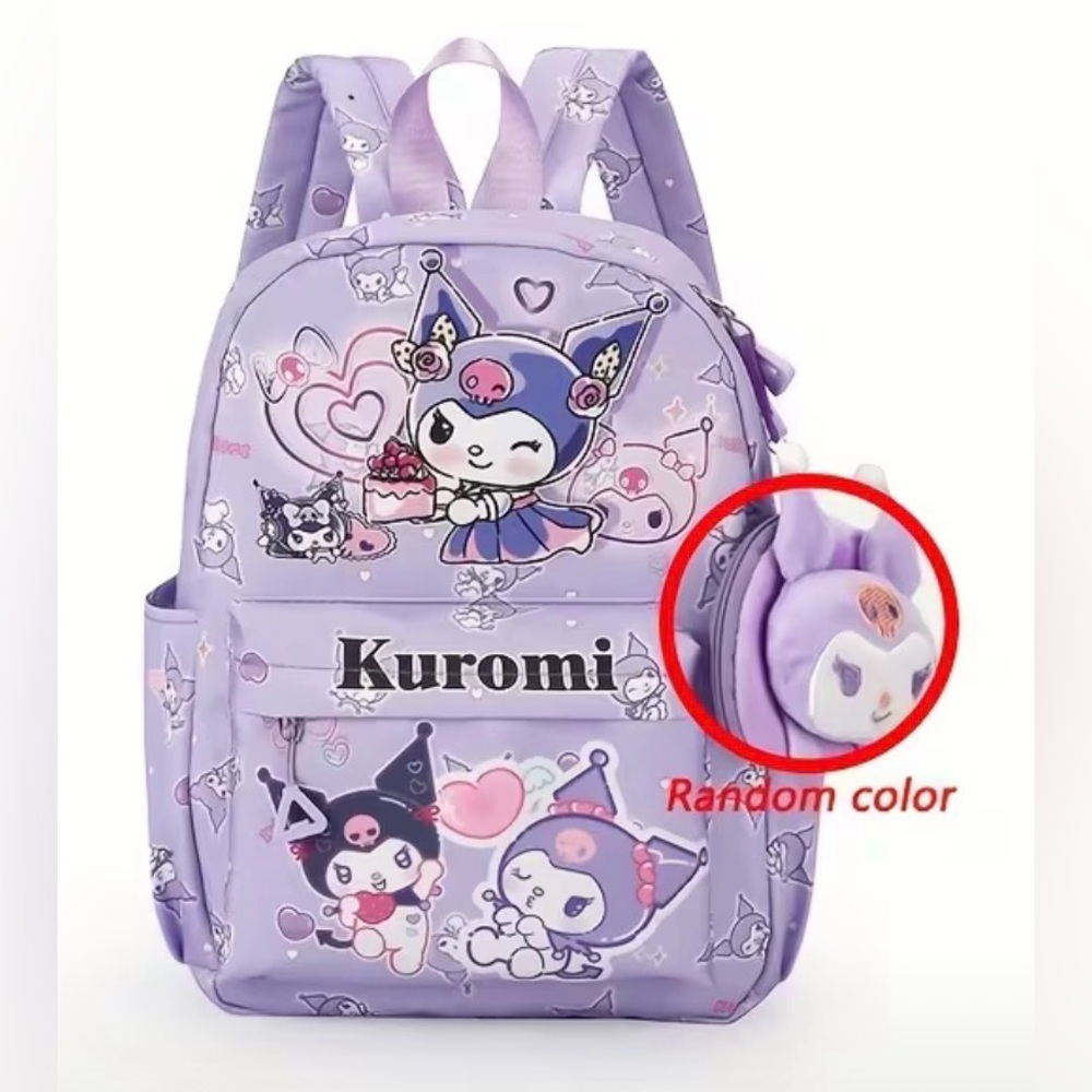 ❤️❤️SANRIO MYSTERY BUNDLE with Purple Kuromi Backpack & Coin Purse Charm
